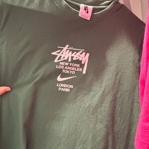 Stussy Green Graphic Tee